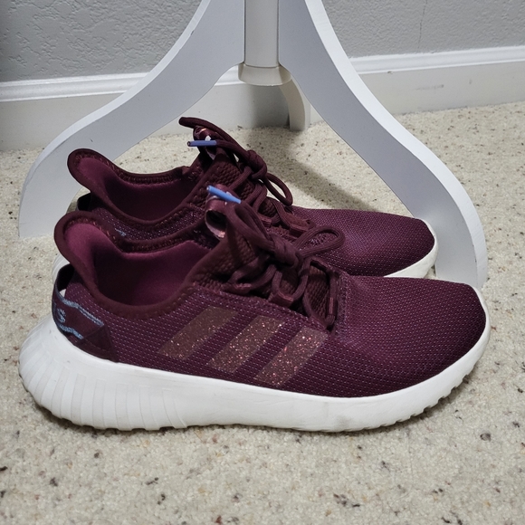 EUC Adidas Cloudfoam Maroon Athletic Shoes 8 - Picture 1 of 6